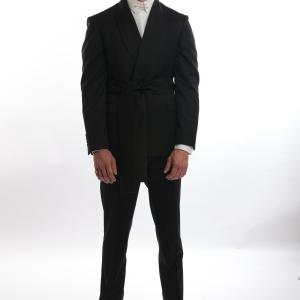 SHAWL LAPEL SUIT WITH BELT