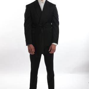 SHAWL LAPEL SUIT WITH BELT